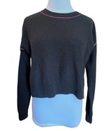 Joie Black Women Pink Seams Sweater Wool Cashmere Blend Short Crew Neck ... - $14.02