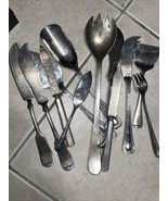 ANTIQUE SILVERPLATE  TABLEWARE LOT FORK KNIFE SPOON SERVING - £7.75 GBP