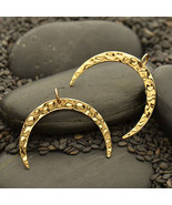 Bronze Hammered Crescent Moon Pendant 26x30mm - €9,16 EUR