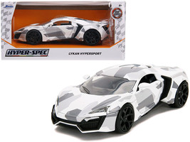 Lykan Hypersport White Camouflage &quot;Hyper-Spec&quot; 1/24 Diecast Model Car by Jada - £32.84 GBP