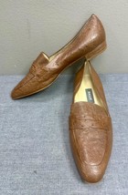 BALLY Brown Karung  / Ostrich Leather Slip On Loafers Shoes Size 10 M - $98.99