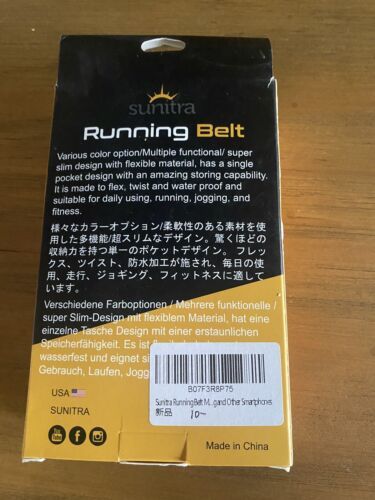 SUNITRA Stretchable Pocket Running Waist Belt Flu Green Multifunctional New - $6.24