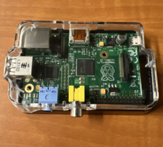 Raspberry Pi 1 Model B with Clear Case - See Photos - £19.43 GBP