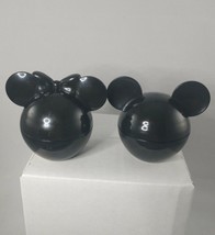 DISNEY MICKEY AND MINNIE MOUSE BLACK SALT AND PEPPER SHAKERS - £11.42 GBP