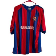 FCB Barcelona jersey captive sport size XL #10 Messi Ojada Saucedo Red Blue Rare - £36.72 GBP