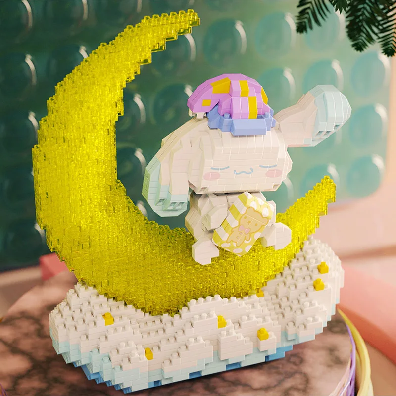 Cinnamoroll Micro Building Blocks Sanrio Dreaming At Moon DIY Assembly 3D Model - £23.49 GBP+