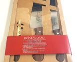 VICTORINOX Swiss Army SWITZERLAND Rosewood Handle 3 KNIFE SET Chefs/Brea... - $139.99