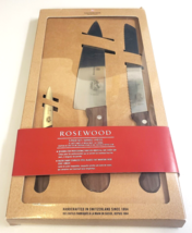 Victorinox Swiss Army Switzerland Rosewood Handle 3 Knife Set Chefs/Bread/Paring - £111.90 GBP