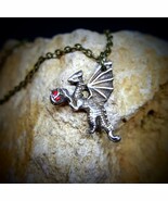 OPEN VESSEL: Fire Dragon Handmade Pendant .999 Silver &amp; Red CZ Gemstone ... - $884.95 CAD