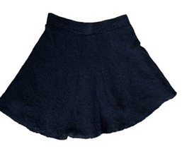 Xhilaration Black Lace Mini Skirt Lined Size XS Elastic &amp; Zipper Waist - £7.77 GBP