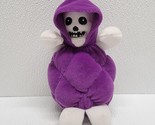 Vintage Commonwealth Halloween Skeleton Reaper Purple Plush Plump Chubby... - $45.04