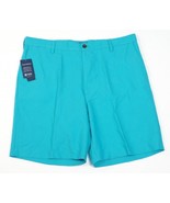Chaps Comfort Waistband Persian Green Flat Front Casual Shorts Men&#39;s NWT - £48.06 GBP