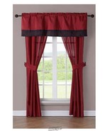Hotel Collection Valance Black and Red 54X18 - $45.55 CAD