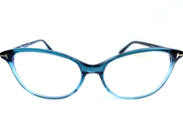 NEW TOM FORD  BLUE LIGHT BLOCK 54-16-140 GREEN OVERSIZED WOMEN&#39;S EYEGLASSES - $189.99