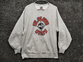 Vintage Lee Cross Grain Sweatshirt Men Large Gray St Cloud State University - $46.37