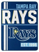 MLB TAMPA BAY RAYS RASCHEL 46 X 60 THROW NEW - $21.14