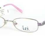 NEW W/ TAG L.e.i. LEIG206 664 GUNMETAL /VIOLET /PINK EYEGLASSES 206 45-1... - $29.70