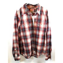 Wrangler Red Plaid Western Pearl Snap Long Sleeve Shirt 2XL - $11.26