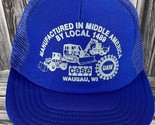 Vintage Case UAW Wausau Wisconsin Mesh Back Foam Snapback Trucker Hat - ... - £15.14 GBP