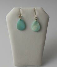 Blue Shell Hook Earrings 11/4" Long - $15.99