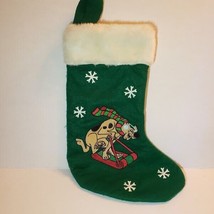 Scooby Doo on Sleigh Green 16&quot; Christmas Stocking by Trevo - Pre-Owned - £11.01 GBP