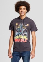  Men&#39;s Star Wars Shirt - Darth Vader Short Sleeve Hooded Graphic T-Shirt... - £7.49 GBP