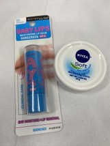 (2) Nivea Soft Moisturizing Creme Maybelline Baby Lips Quenched Lip Balm - £5.53 GBP