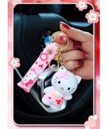 Cute Japanese Hello Kitty Torch Lighter Pink Flame Kawaii Anime Keychain... - £9.66 GBP