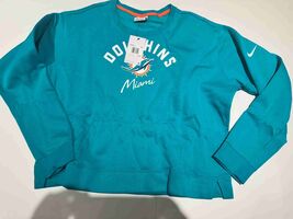 Women&#39;s Nike MIAMI DOLPHINS Fleece Pullover SWEATSHIRT S - $29.15