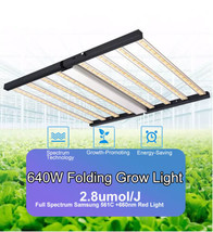 Foldable Samsung LED Grow Light Bar Dimmable 640W Full Spectrum Growing ... - $381.75