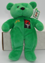JFK Eternal Flame/Irish Pride Beanbag Bear - Green - New with Ear Tag - £9.70 GBP