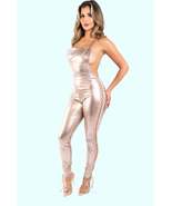 Glossy Backless Jumpsuit - $52.48