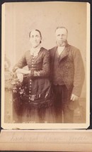Hiram Gooder &amp; Wife Sarah Bottomley Cabinet Photo - Burlington, Wisconsin - £15.78 GBP