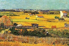 Harvest at La Crau with Montmajour in the Background by Vincent van Gogh - Art P - £17.37 GBP+