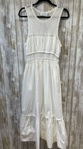 Mare Mare X Anthropologie Maxi Dress Womens L White Smocked Tiered Sleev... - $1,074.51 MXN