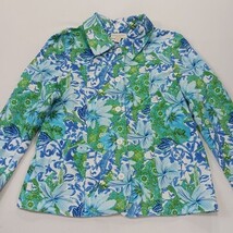 Apple Seed's RN#76915 Women's 10P Multicolor Floral Button Front Denim Jacket image 11