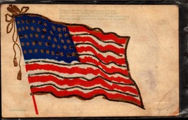 American FLAG- Undivided Back PRE-1908 Glitter Enhanced Postcard BK55 - £7.12 GBP