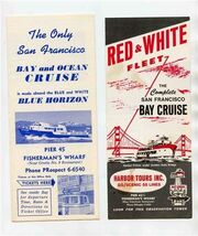 San Francisco Bay Cruise Brochures Red &amp; White Fleet &amp; Blue Horizon 1950's - $21.78