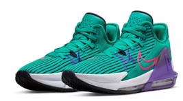 NIKE LEBRON WITNESS VI MEN BASKETBALL SHOES Clear Emerald/Hyper Pink CZ4... - £53.29 GBP