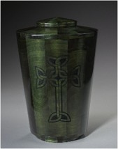 Iona Cross Poplar Wood Adult Funeral Cremation Urn, 210 Cubic Inches - £506.69 GBP