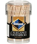 250 DIAMOND L&#39;Elegance rOund WOOD Elegance TOOTHPICKS 2.5&quot; Elegant woode... - €20,59 EUR
