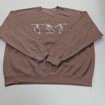 Full Tilt Skeleton Skateboard Men's Brown Cotton Blend Pullover Sweatshirt Sz XL image 12