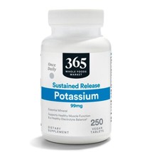 1/27 365 by Whole Foods Market, Sustained Release Potassium 99mg, Vegan,... - $17.81