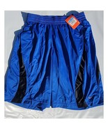 Nike Dazzle Basketball Shorts Shiny Silky Soft Blue / Black Medium New - £28.05 GBP