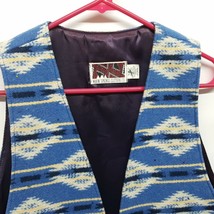 VTG Warm Springs Clothing Co Tribe Hand Made Wool Vest Oregon Western Bl... - £37.32 GBP