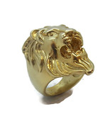 14k Solid Yellow Gold Lion Head Ring!! - £2,350.72 GBP