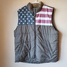 Weatherproof Vintage 1948 Men’s Gray Vest W/American Flag Detail Size XL - £18.27 GBP