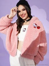Hello Kitty and Friends Embroidery Drop Shoulder Hooded Teddy Jacket NWT - $80.10