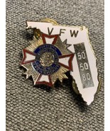 VFW Fiftieth Anniversary Pin KG JD Veterans of Foreign Wars Lapel Hat - £9.36 GBP