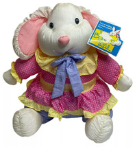 VINTAGE Dan Dee Bunny RABBIT Plush Stuffed Animal Trail Easter Dress Parachute - £33.07 GBP